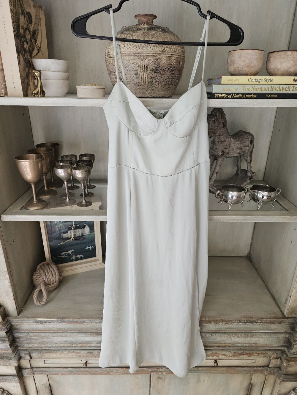 $128 WILFRED ARITZIA Rainwash Green Glaze Midi Dress - Picture 5 of 12